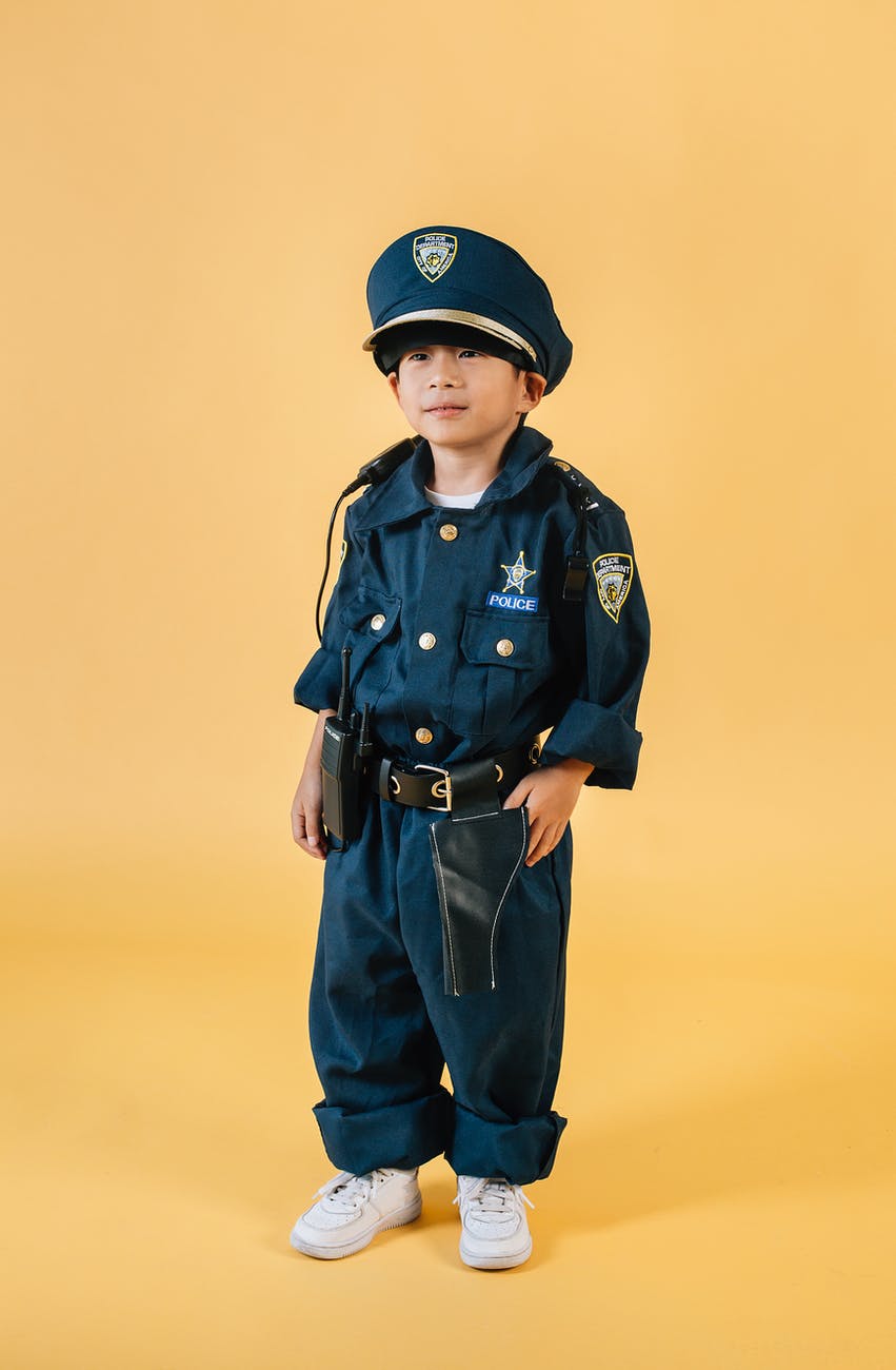 Police Costume used by Cranberry Lemon Unpaid Interns during data collection